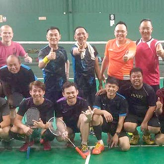 Badminton group photo